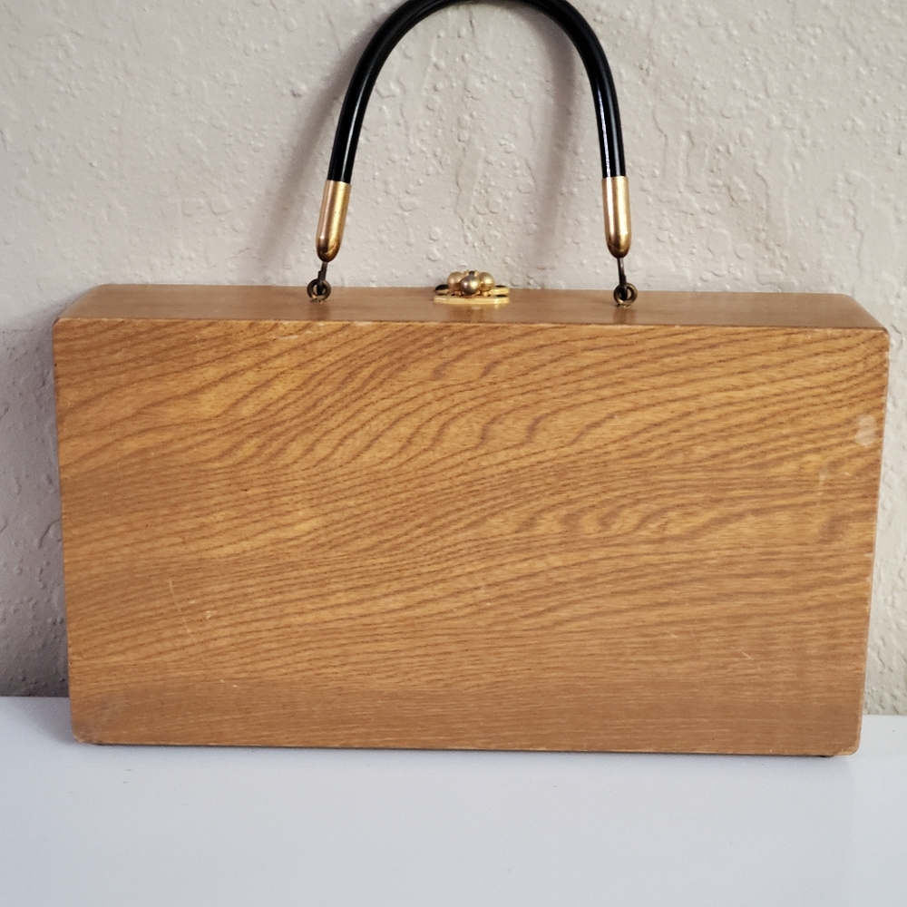 Vintage Enid Collins Of Texas Wooden Handbag Purse "Carriage Trade" Collectible - Picture 5 of 10